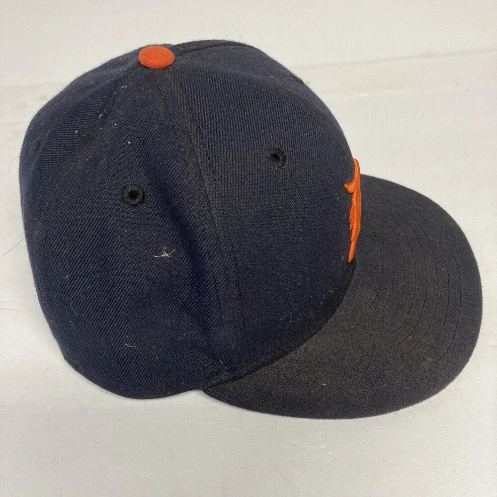 Vintage Detroit Tigers Fitted Hat Cap New Era 59 Fifty Skinner Size 7